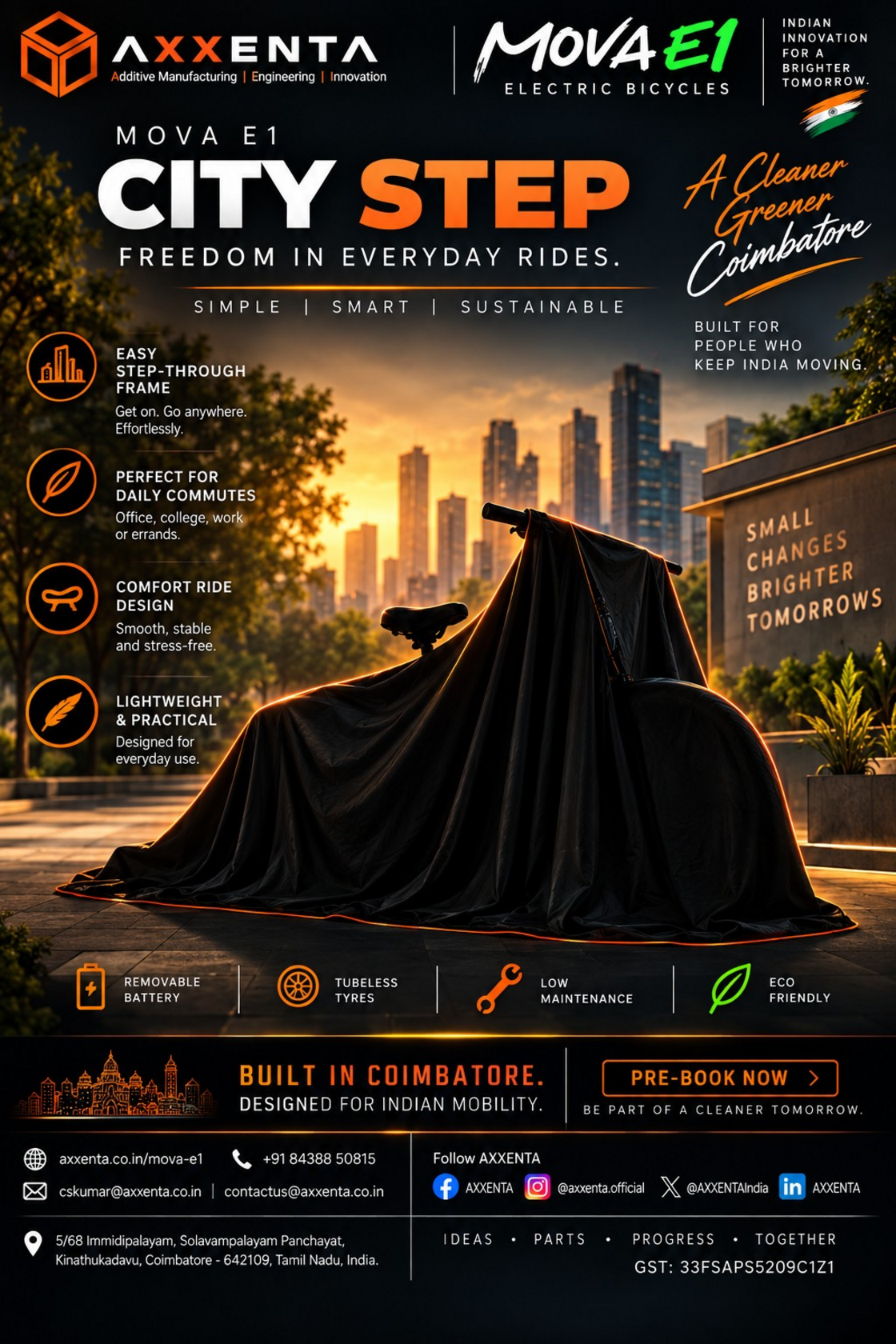 MOVA E1 City Step electric bicycle concept
